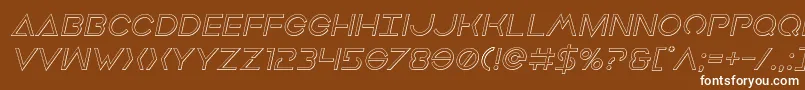 Earthorbiteroutital Font – White Fonts on Brown Background