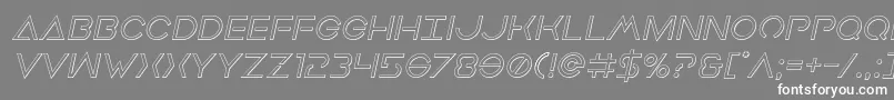 Earthorbiteroutital Font – White Fonts on Gray Background