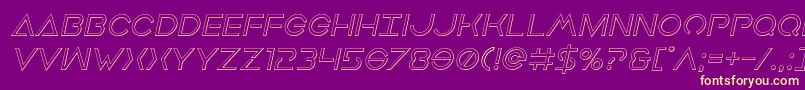 Earthorbiteroutital Font – Yellow Fonts on Purple Background