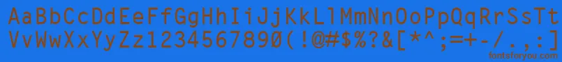 Шрифт LetterGothicMtBold – коричневые шрифты на синем фоне