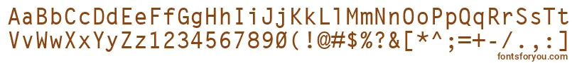 LetterGothicMtBold Font – Brown Fonts on White Background