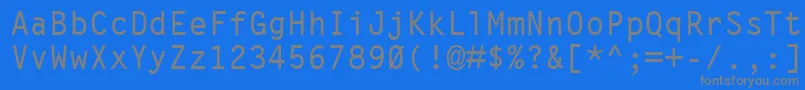 フォントLetterGothicMtBold – 青い背景に灰色の文字