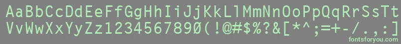 More about LetterGothicMtBold Font LetterGothicMtBold Font – Green Fonts on Gray Background