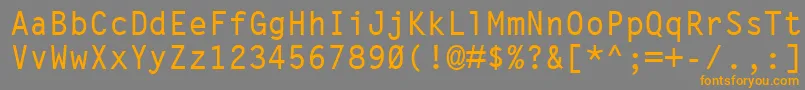 LetterGothicMtBold Font – Orange Fonts on Gray Background