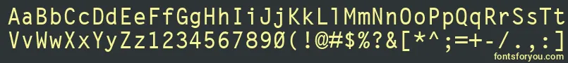 More about LetterGothicMtBold Font LetterGothicMtBold Font – Yellow Fonts on Black Background