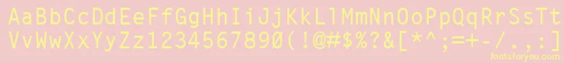 Czcionka LetterGothicMtBold – żółte czcionki na różowym tle