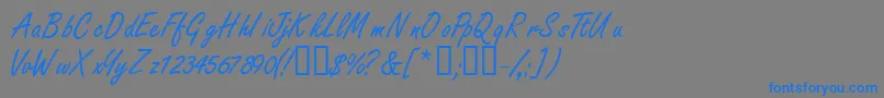 Nanoscriptssk-Schriftart – Blaue Schriften auf grauem Hintergrund