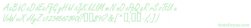 Nanoscriptssk Font – Green Fonts on White Background