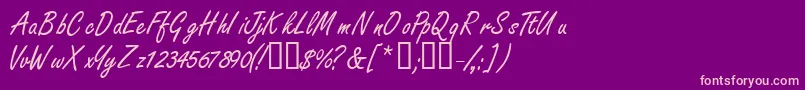 Nanoscriptssk Font – Pink Fonts on Purple Background