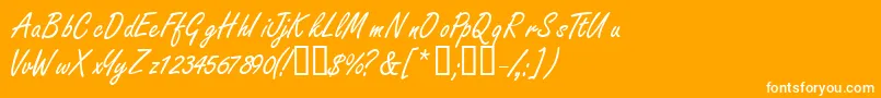 Nanoscriptssk Font – White Fonts on Orange Background