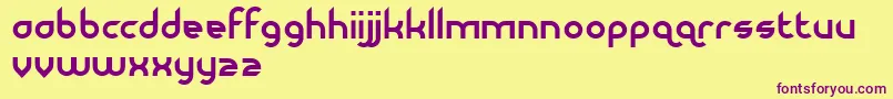 Dirtyflamingo Font – Purple Fonts on Yellow Background