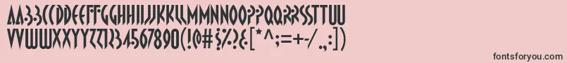 Propaniac Font – Black Fonts on Pink Background