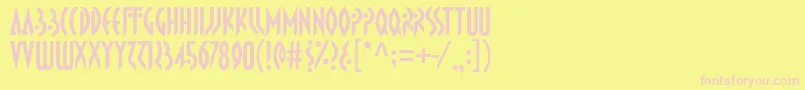 Propaniac Font – Pink Fonts on Yellow Background