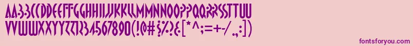 Propaniac Font – Purple Fonts on Pink Background