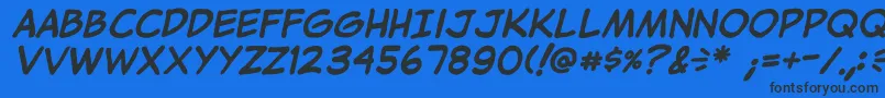 JibbajabbaBold Font – Black Fonts on Blue Background