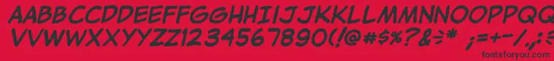 JibbajabbaBold Font – Black Fonts on Red Background