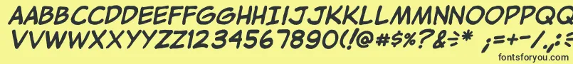 JibbajabbaBold Font – Black Fonts on Yellow Background