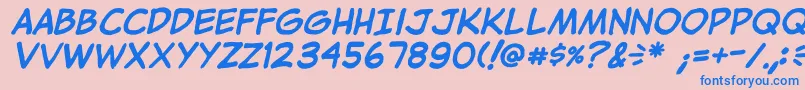 JibbajabbaBold Font – Blue Fonts on Pink Background