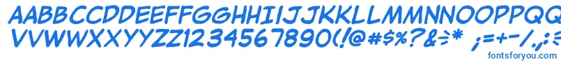 JibbajabbaBold Font – Blue Fonts on White Background