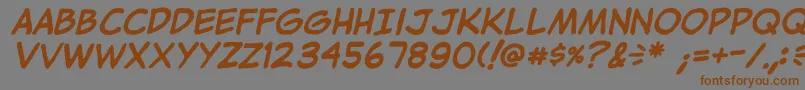 JibbajabbaBold Font – Brown Fonts on Gray Background