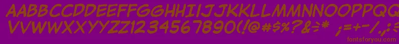 JibbajabbaBold Font – Brown Fonts on Purple Background