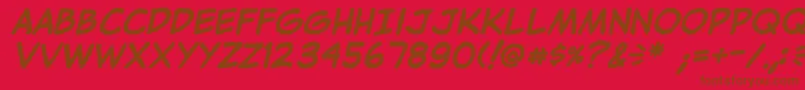 JibbajabbaBold Font – Brown Fonts on Red Background