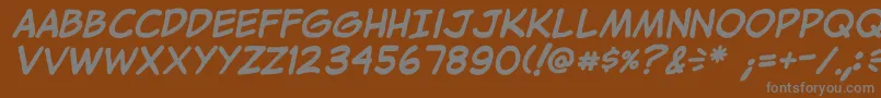 JibbajabbaBold Font – Gray Fonts on Brown Background