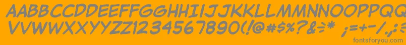 JibbajabbaBold Font – Gray Fonts on Orange Background