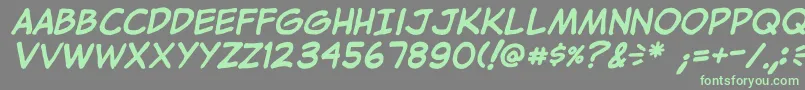 JibbajabbaBold Font – Green Fonts on Gray Background