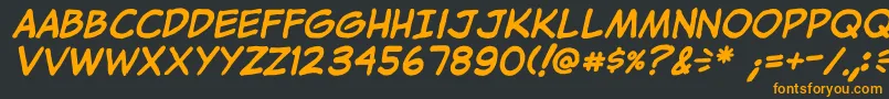 JibbajabbaBold Font – Orange Fonts on Black Background