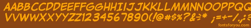 JibbajabbaBold Font – Orange Fonts on Brown Background