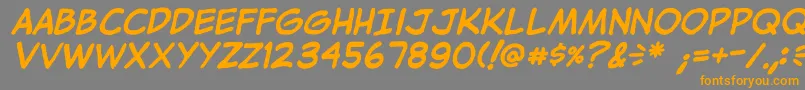 JibbajabbaBold Font – Orange Fonts on Gray Background