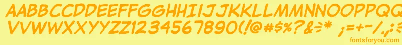 JibbajabbaBold Font – Orange Fonts on Yellow Background