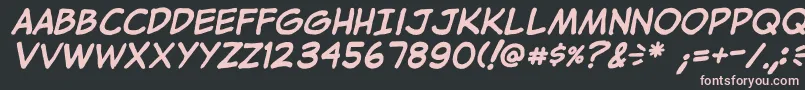 JibbajabbaBold Font – Pink Fonts on Black Background