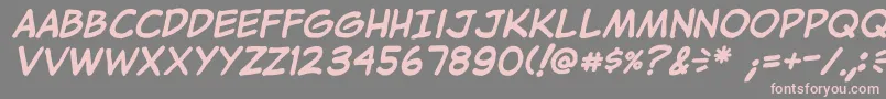 JibbajabbaBold Font – Pink Fonts on Gray Background