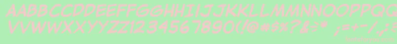 JibbajabbaBold Font – Pink Fonts on Green Background