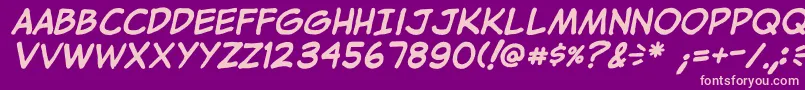 JibbajabbaBold Font – Pink Fonts on Purple Background