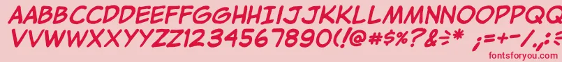 JibbajabbaBold Font – Red Fonts on Pink Background
