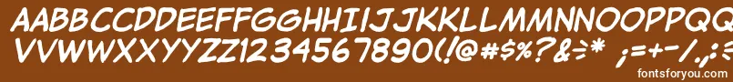 JibbajabbaBold Font – White Fonts on Brown Background