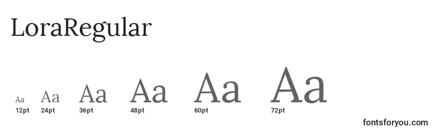 LoraRegular Font Sizes