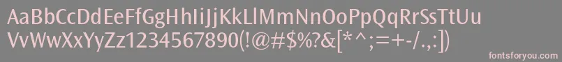 OceansansstdBook Font – Pink Fonts on Gray Background