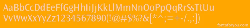 OceansansstdBook Font – Pink Fonts on Orange Background
