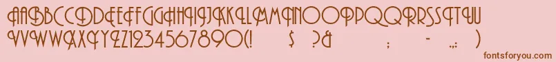 TibetRegular Font – Brown Fonts on Pink Background