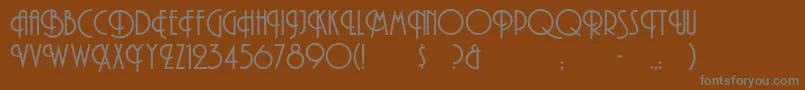 Fonte TibetRegular – fontes cinzas em um fundo marrom