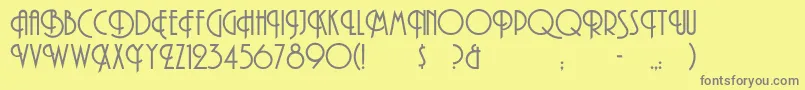TibetRegular Font – Gray Fonts on Yellow Background