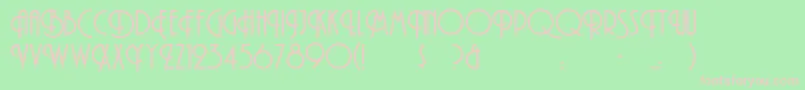 TibetRegular Font – Pink Fonts on Green Background