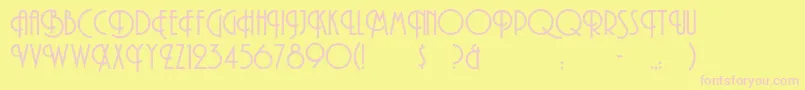 TibetRegular Font – Pink Fonts on Yellow Background