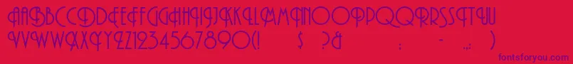 TibetRegular Font – Purple Fonts on Red Background