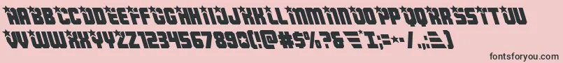Шрифт Armyrangersleft – чёрные шрифты на розовом фоне