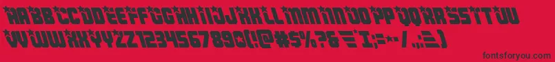 Шрифт Armyrangersleft – чёрные шрифты на красном фоне